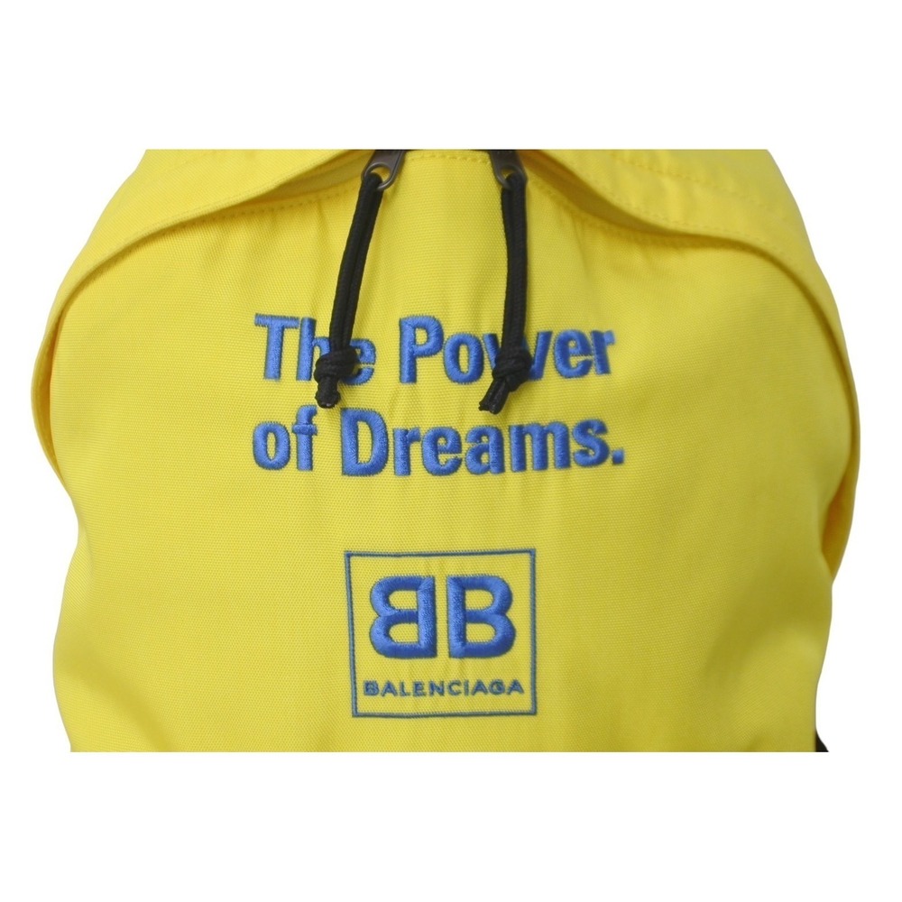 BALENCIAGA Backpack Daypack The Power of Dreams Logo Yellow - Picture 5 of 10